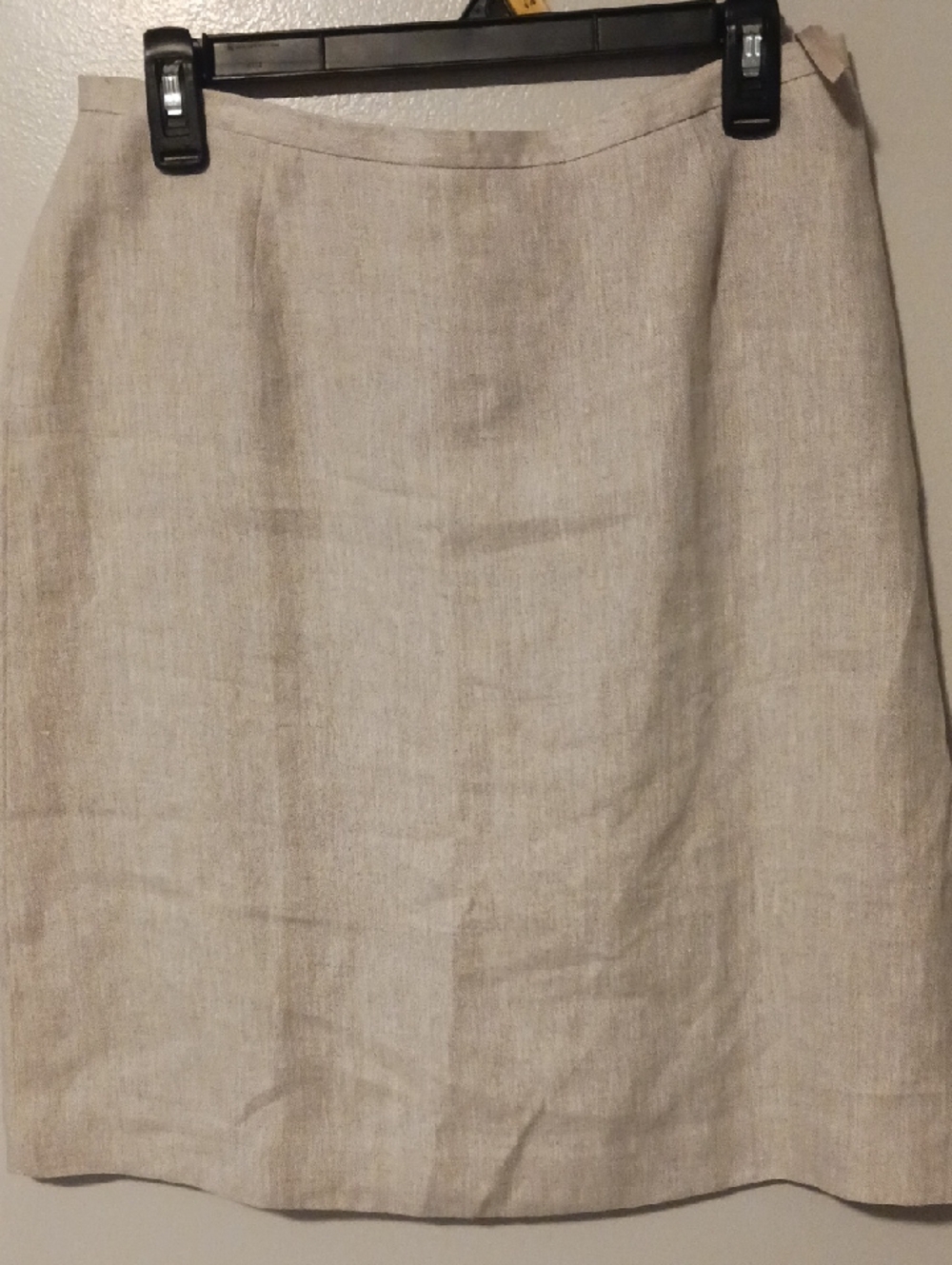 Talbots Light Cream Irish Linen Mini Skirt